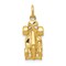 14K Yellow Gold 3D Race Car Charm Sports Racing Jewelry 22mm x 10mm